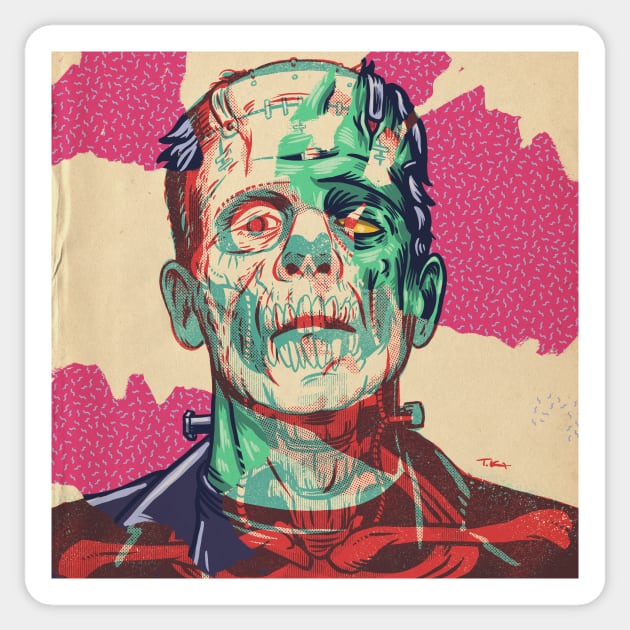 Frankenstein Sticker by Travis Knight